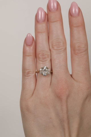 1.50 CT - 3.50 CT Oval Three stone Engagement Ring