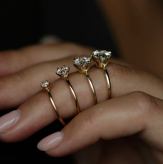 0.50 CT Round Solitaire CVD G/VVS2 Diamond Engagement Ring - violetjewels