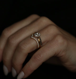 0.91 CT Oval Solitaire CVD E/VVS2 Diamond Engagement Ring - violetjewels