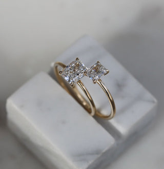 1.53 CT Radiant Solitaire CVD E/VVS2 Diamond Engagement Ring - violetjewels