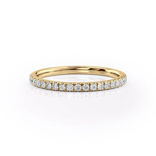 Round diamond half eternity wedding band – timeless elegance with continuous sparkle