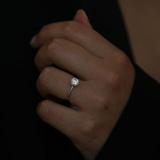 1.0 CT Round Solitaire CVD E/VS1 Diamond Engagement Ring - violetjewels