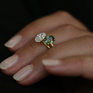 0.91 CT Oval Solitaire CVD E/VVS2 Diamond Engagement Ring - violetjewels