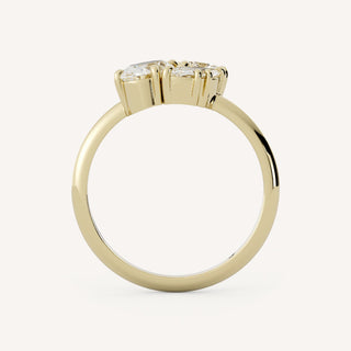 1.6 TCW Oval, Cushion, Marquise Three Stone Engagement Ring