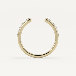 0.40 TCW Round Open Band Diamond Wedding Band