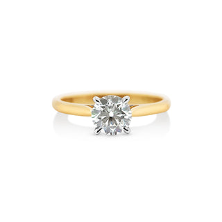 1.0-3.0 CT Round  Lab Grown  Diamond Solitaire Engagement Ring
