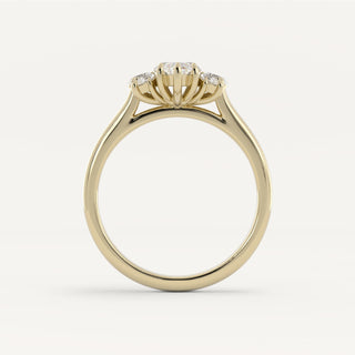 1.0 CT - 3.0 CT Marquise Cluster Engagement Ring