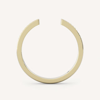 0.09 TCW Round Open Band Diamond Wedding Band