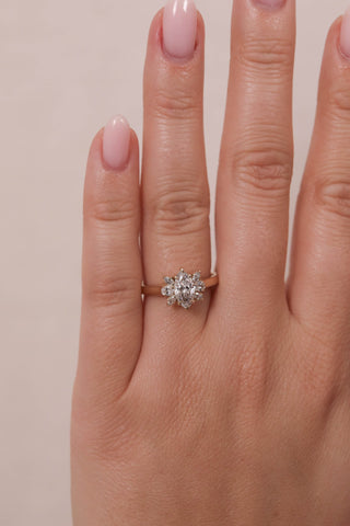 1.0 CT - 3.0 CT Marquise Cluster Engagement Ring