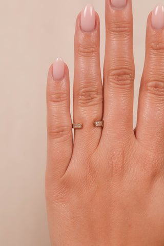 0.09 TCW Round Open Band Diamond Wedding Band