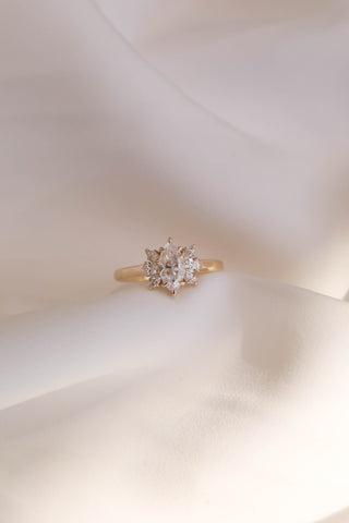1.0 CT - 3.0 CT Marquise Cluster Engagement Ring