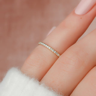 Round diamond half eternity wedding band – timeless elegance with continuous sparkle