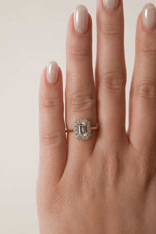 1.0 CT - 3.0 CT Emerald Halo Engagement Ring