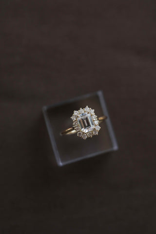 1.0 CT - 3.0 CT Emerald Halo Engagement Ring