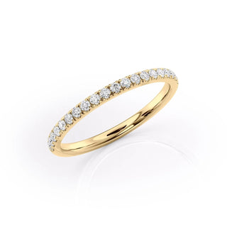 Round diamond half eternity wedding band – timeless elegance with continuous sparkle