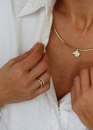 0.50 TCW Round Diamond Curved Wedding Band