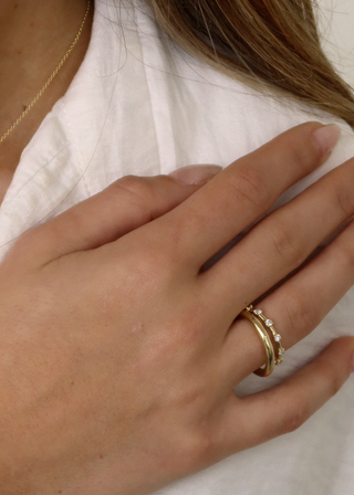 0.48 TCW Round Diamond Dainty Wedding Band