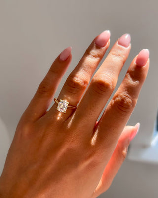 1.60-3.50 CT Cushion  Lab Grown Diamond Solitaire Engagement Ring