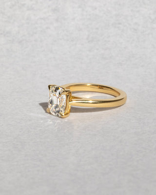 1.60-3.50 CT Cushion  Lab Grown Diamond Solitaire Engagement Ring