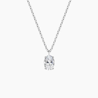 0.25 CT-1.0 CT Oval Solitaire F/VS Lab Grown Diamond Necklace