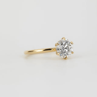 1.73 -2.50 CT Round Lab Grown Diamond Unique Engagement Ring