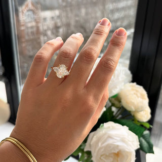 2.0-4.0 CT Oval  Lab Grown Diamond Three Stone Style Engagement Ring