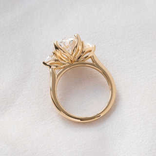 2.0-4.0 CT Oval  Lab Grown Diamond Three Stone Style Engagement Ring