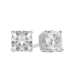 0.50 CT-2.0 CT Cushion Solitaire F/VS Lab Grown Diamond Earrings - violetjewels