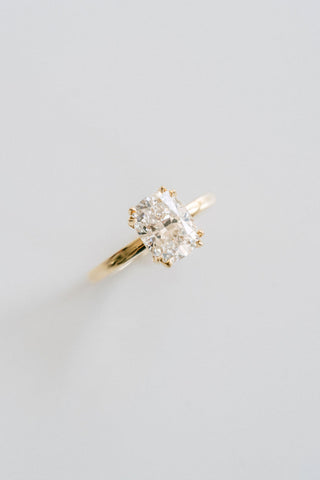 1.25 - 3.25 CT Elongated Cushion  Lab Grown Diamond Solitaire Engagement Ring