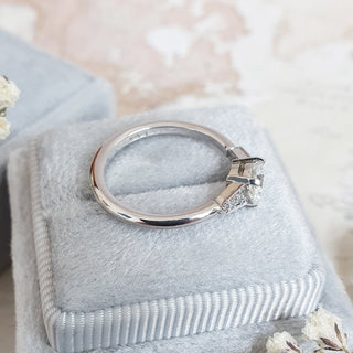 0.50 CT Round Milgrain Style F/VS1 Lab Grown Diamond Engagement Ring - violetjewels