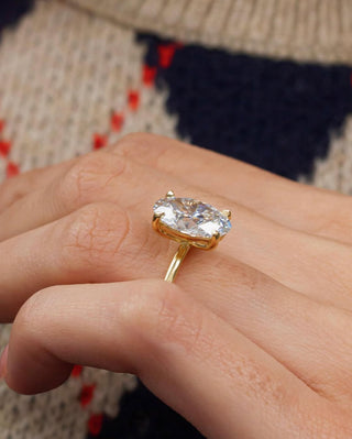 2.05 - 4.05 CT Oval  Lab Grown Diamond Solitaire Style Engagement Ring