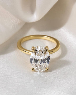 2.05 - 4.05 CT Oval  Lab Grown Diamond Solitaire Style Engagement Ring