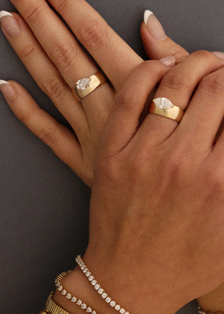 1.20 -3.0 CT Marquise CVD Diamond Unique Setting Engagement Ring