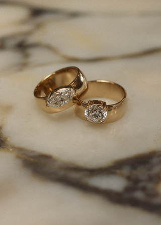 1.20 -3.0 CT Marquise CVD Diamond Unique Setting Engagement Ring