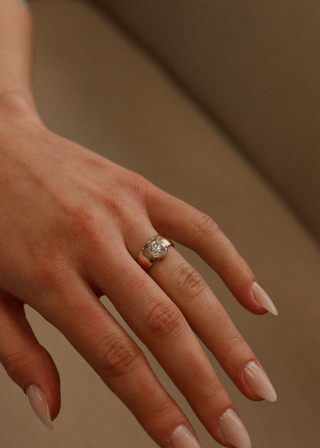 1.50 -3.50 CT Round CVD Diamond Unique Setting Engagement Ring