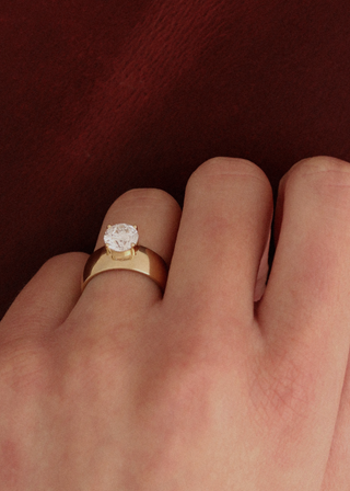 1.50 -3.50 CT Round CVD Diamond Unique Setting Engagement Ring