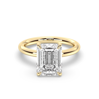 1.50-3.50 CT Emerald Diamond Hidden Halo Engagement Ring