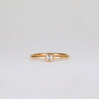 0.15 CT Asscher CVD Diamond Unique Engagement ring