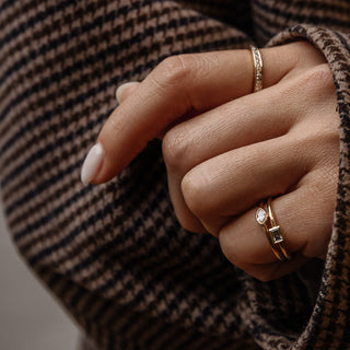 0.15 TCW Baguette EF-VVS Diamond Bezel Wedding Band