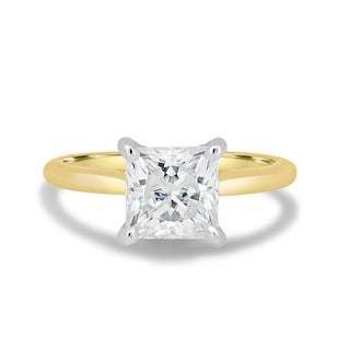 1.50 CT Princess Hidden Halo D/VS2 Lab Grown Diamond Engagement Ring - violetjewels