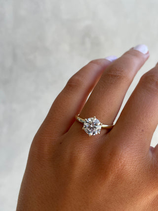 1.83 CT Round Cut Solitaire G/VS2 Lab Grown Diamond Engagement Ring - violetjewels