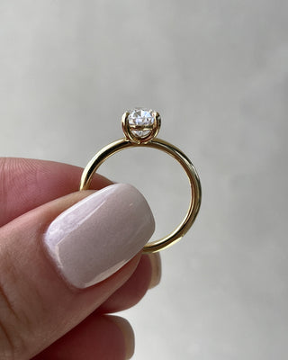 1.80 CT-3.80 CT Pear Solitaire Style E/VS1 Lab Grown Diamond Engagement Ring - violetjewels