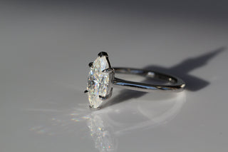 1.0-3.0 CT Marquise Diamond Solitaire Engagement Ring