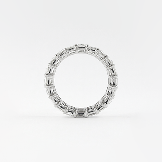 5.5 CT Emerald Cut Full Eternity Moissanite Wedding Band - violetjewels