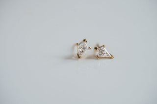 0.45 TCW Kite Moissanite Diamond Stud Earrings