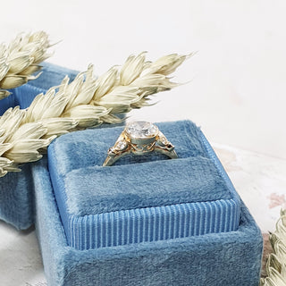 1.0 CT Round Cut Bezel Style F/VS2 Lab Grown Diamond Engagement Ring - violetjewels