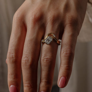 1.47 -3.50 CT Cushion Lab Diamond Unique Engagement ring