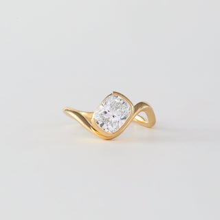 1.47 -3.50 CT Cushion Lab Diamond Unique Engagement ring