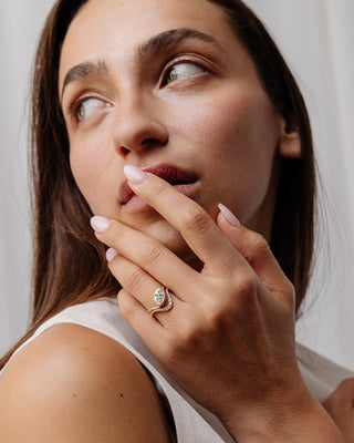 0.28 TCW Round Lab Grown Diamond Curved Pave Wedding Band