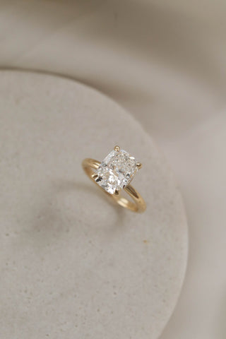 1.0-3.0 CT Elongated Cushion  Lab Grown Diamond Solitaire Engagement Ring